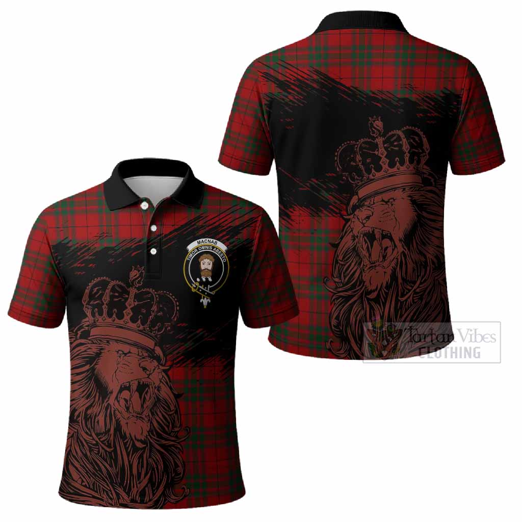 MacNab (McNab) Tartan Crest Polo Shirt Crowned Lion Heritage Style