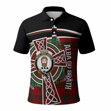 MacNab (McNab) Tartan Crest Polo Shirt Scottish Thistle Celtic Cross Alba Gu Brath