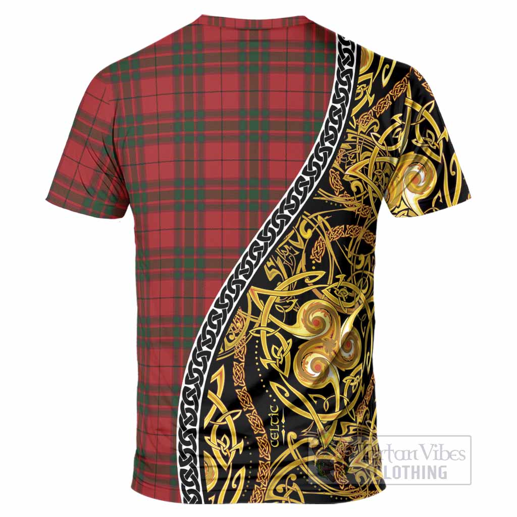 MacNab (McNab) Tartan Crest T-Shirt Celtic Knot and Triple Trickle Spiral Symbols