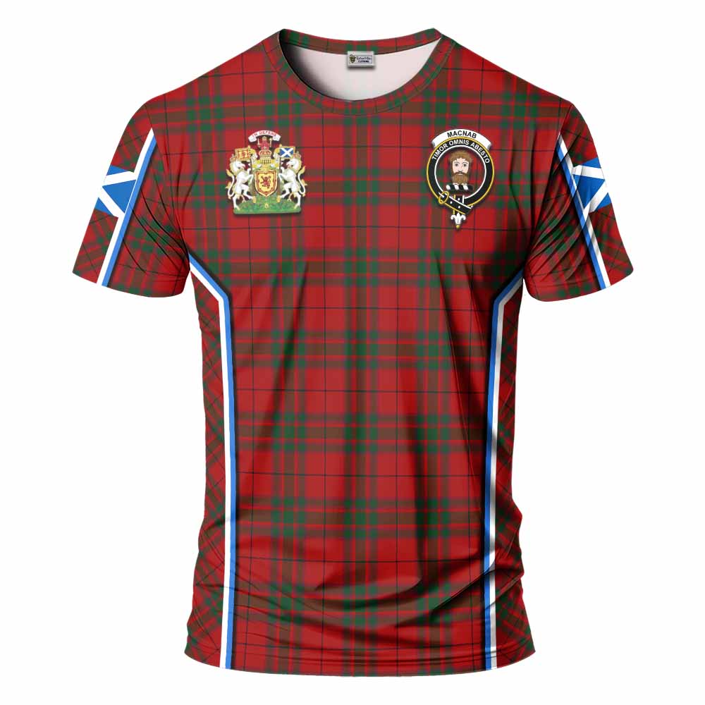 MacNab (McNab) Tartan Crest T-shirt Scotland Coat of Arm Flag Style - Tartan Vibes Clothing