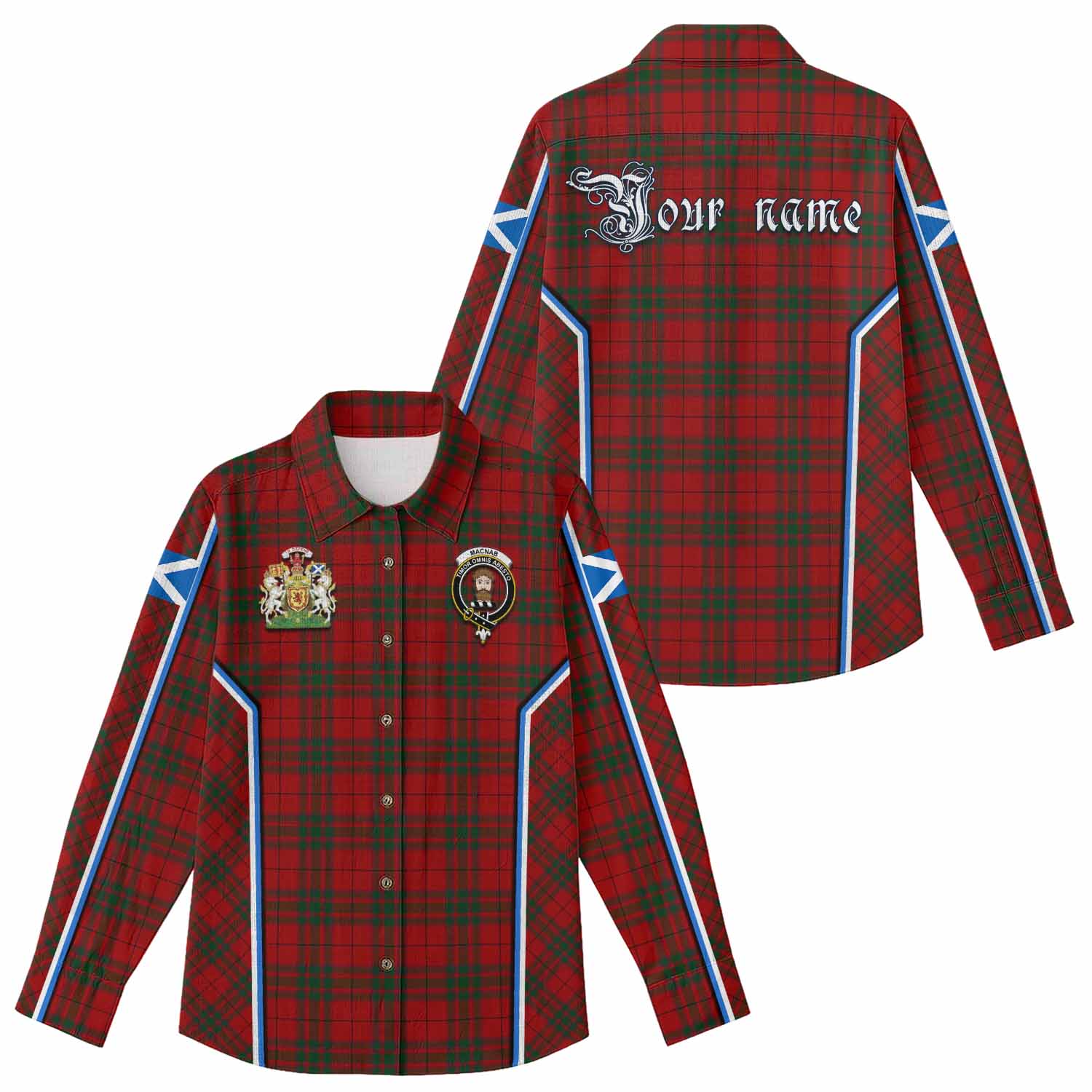 MacNab (McNab) Tartan Crest Women Casual Shirt Scotland Coat of Arm Flag Style - Tartan Vibes Clothing