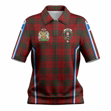 MacNab (McNab) Tartan Crest Women’s Polo Sweater Top Scotland Coat of Arm Flag Style