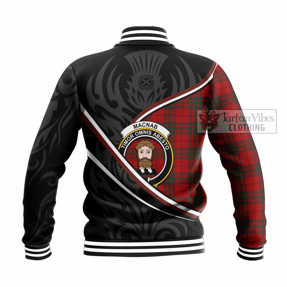 MacNab (McNab) Tartan Family Crest Baseball Jacket Celtic Scottish Thistle Floral - Tartan Vibes Clothing