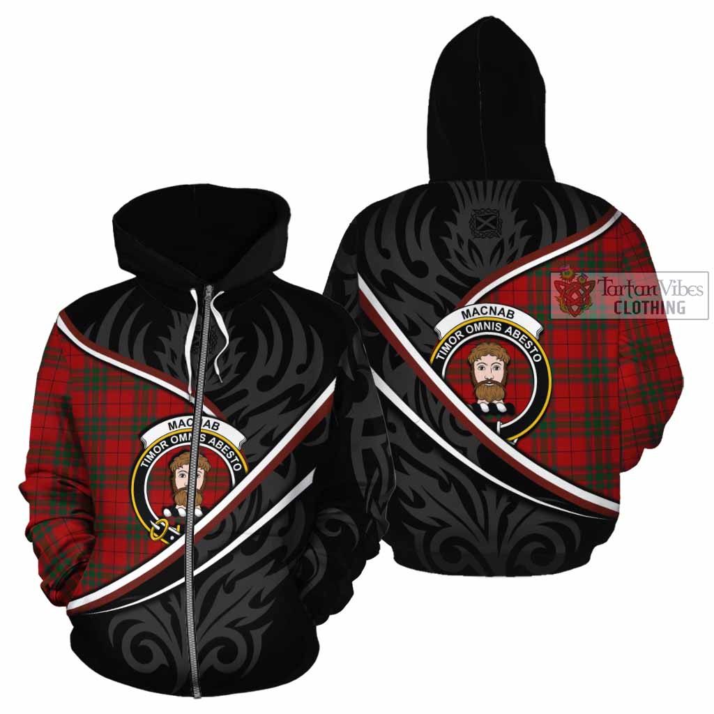 MacNab (McNab) Tartan Family Crest Cotton Hoodie Celtic Scottish Thistle Floral - Tartan Vibes Clothing