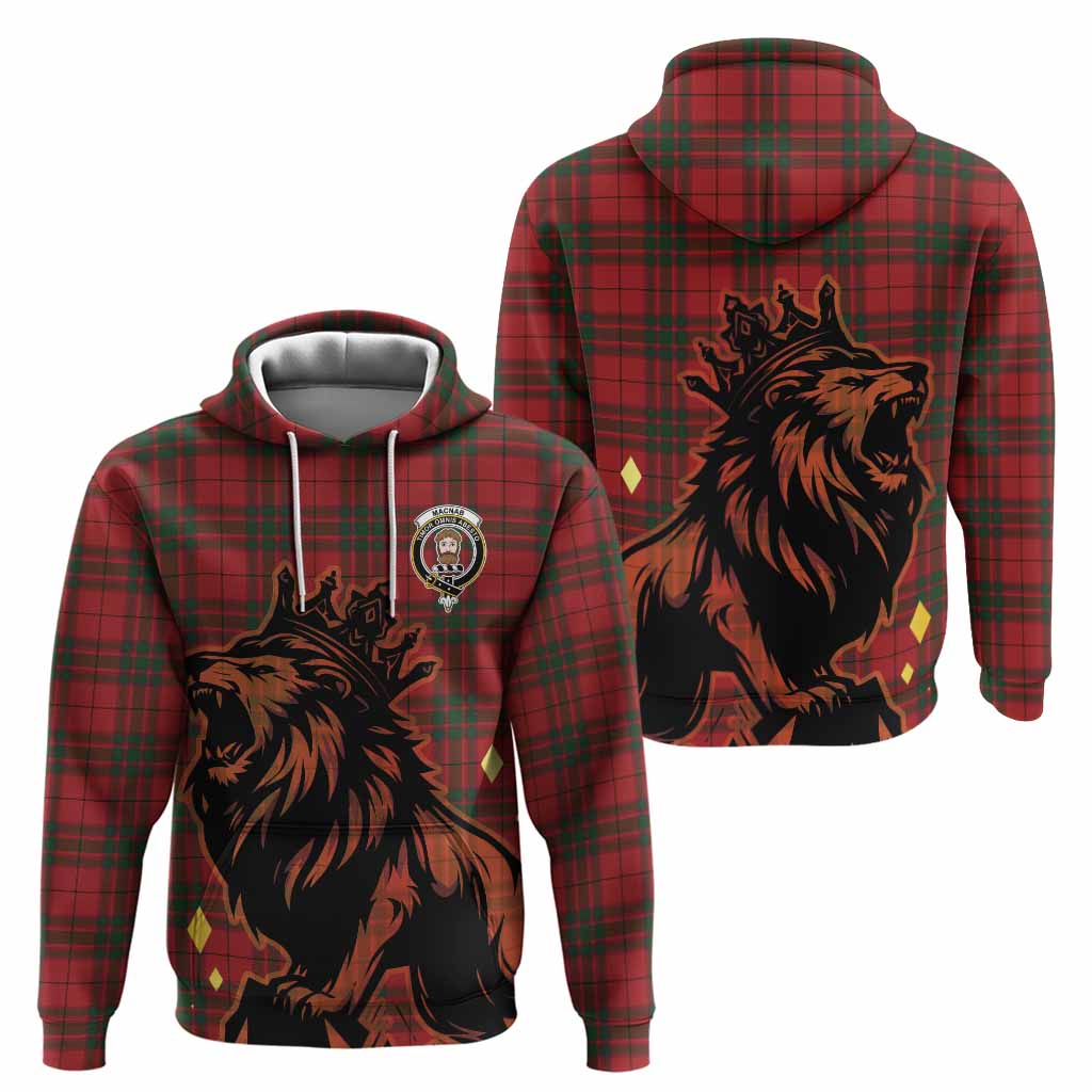 MacNab (McNab) Tartan Family Crest Hoodie Crowned Lion Roaring