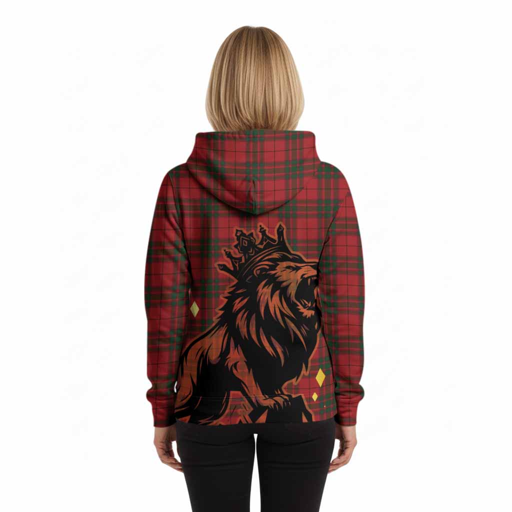 MacNab (McNab) Tartan Family Crest Hoodie Crowned Lion Roaring