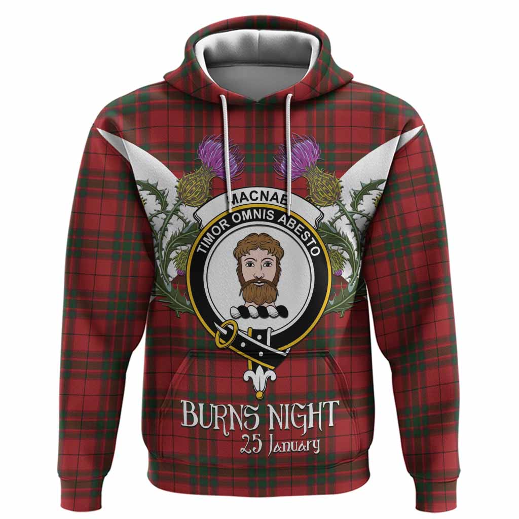 MacNab (McNab) Tartan Family Crest Hoodie Scottish Burns Night Thistle Floral