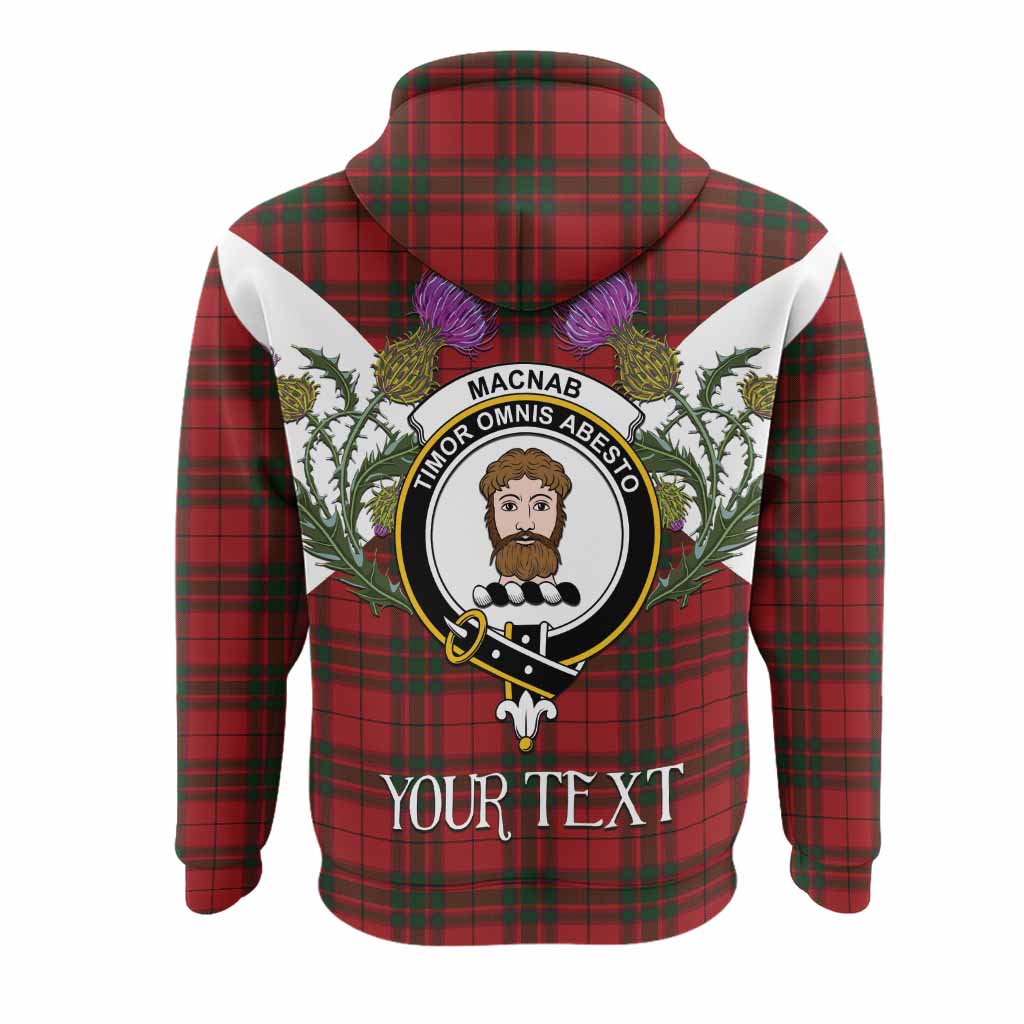 MacNab (McNab) Tartan Family Crest Hoodie Scottish Burns Night Thistle Floral
