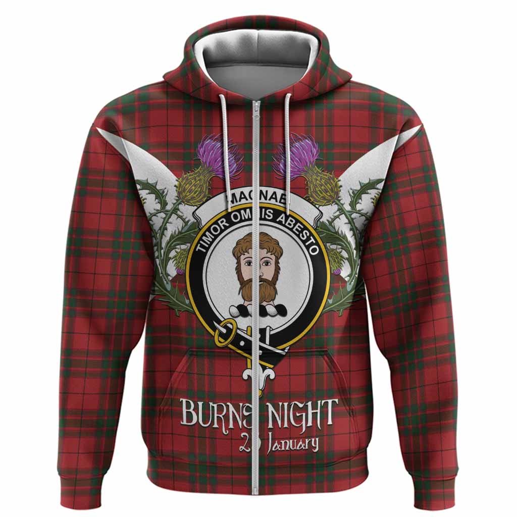 MacNab (McNab) Tartan Family Crest Hoodie Scottish Burns Night Thistle Floral