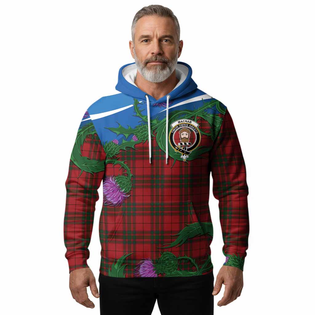 MacNab (McNab) Tartan Family Crest Hoodie Thistle in Minimalism