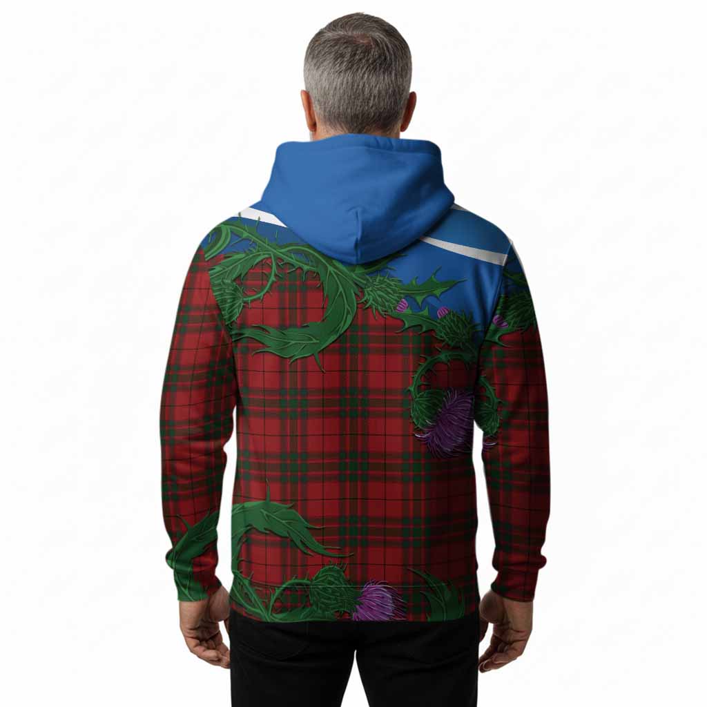 MacNab (McNab) Tartan Family Crest Hoodie Thistle in Minimalism