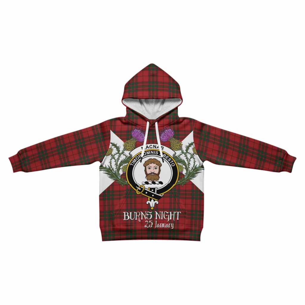 MacNab (McNab) Tartan Family Crest Kid Hoodie Scottish Burns Night Thistle Floral