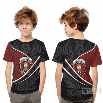 MacNab (McNab) Tartan Family Crest Kid T-shirt Celtic Scottish Thistle Floral