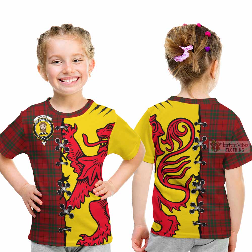 MacNab (McNab) Tartan Family Crest Kid T-shirt Lion Rampant Honor - Tartan Vibes Clothing