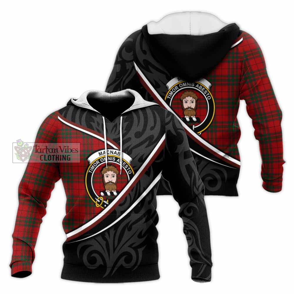 MacNab (McNab) Tartan Family Crest Knitted Hoodie Celtic Scottish Thistle Floral - Tartan Vibes Clothing