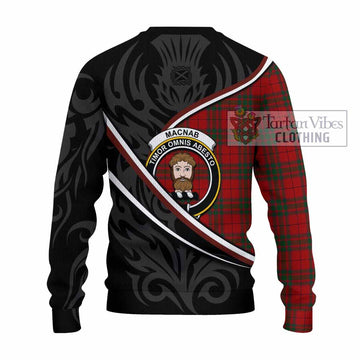 MacNab (McNab) Tartan Family Crest Knitted Sweater Celtic Scottish Thistle Floral - Tartan Vibes Clothing