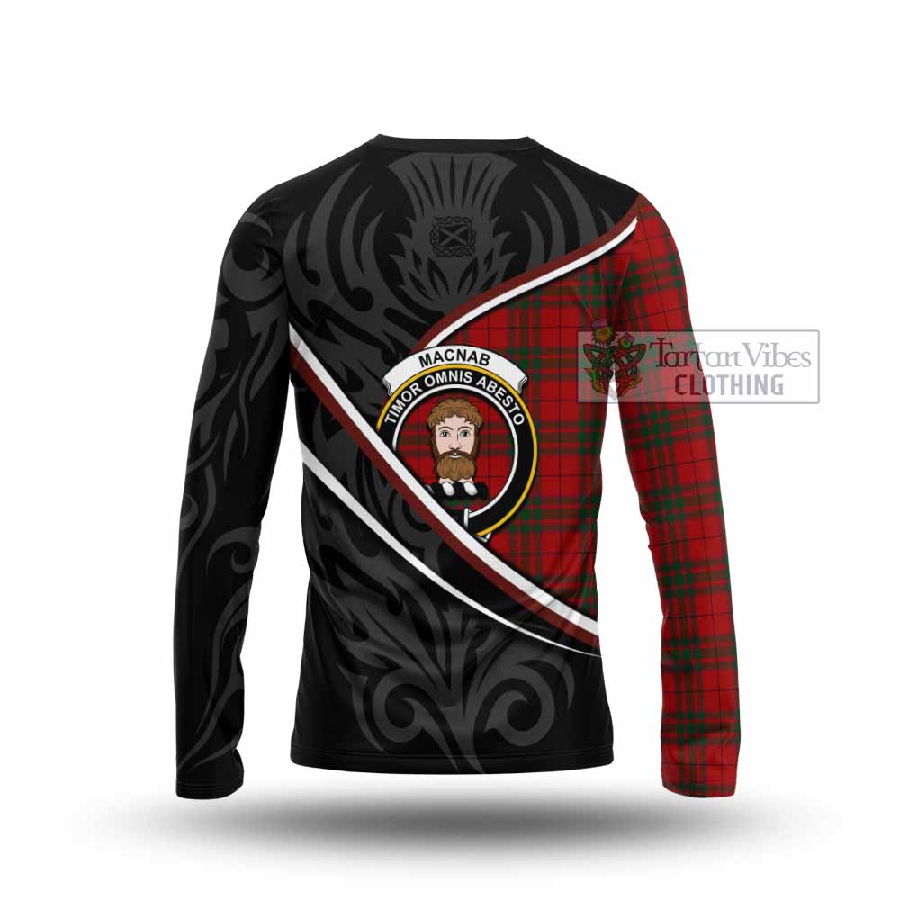 MacNab (McNab) Tartan Family Crest Long Sleeve T-Shirt Celtic Scottish Thistle Floral - Tartan Vibes Clothing