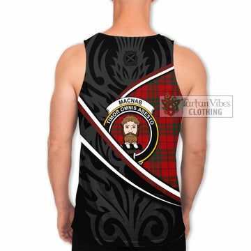 MacNab (McNab) Tartan Family Crest Men Tank Top Celtic Scottish Thistle Floral