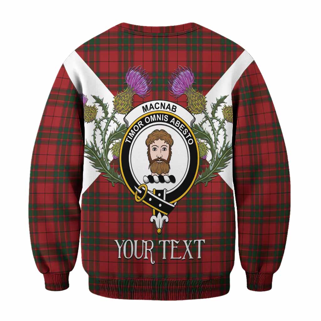 MacNab (McNab) Tartan Family Crest Sweatshirt Scottish Burns Night Thistle Floral