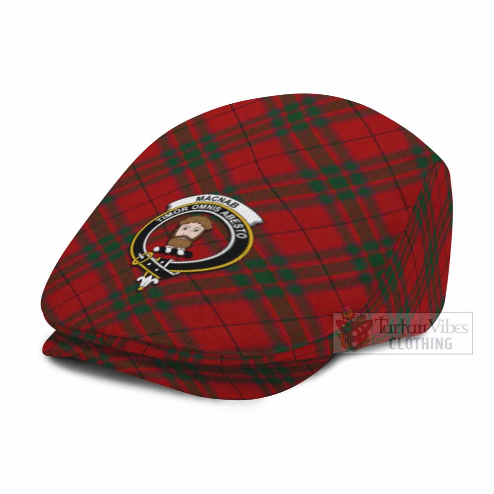 MacNab (McNab) Tartan Flat Cap, Jeff Cap Cross Style with Family Crest - Tartan Vibes Clothing