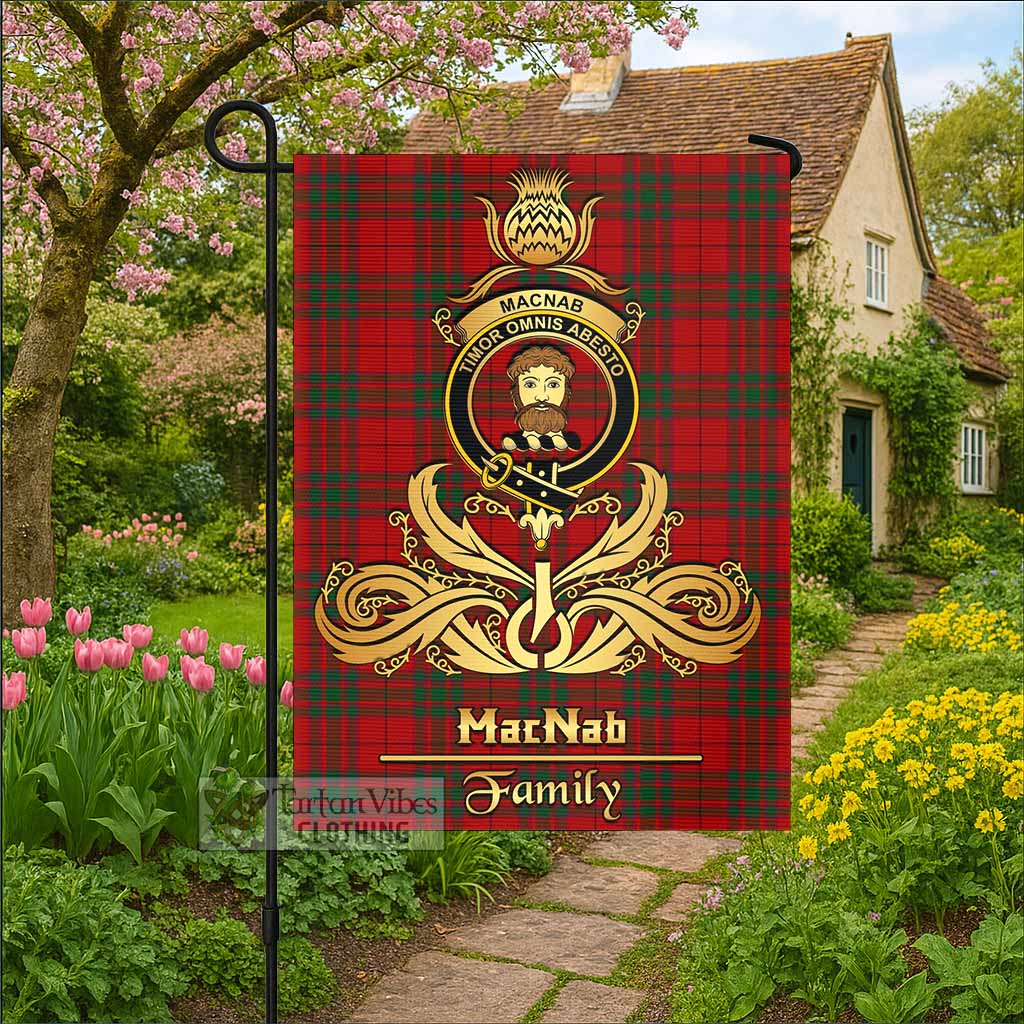 MacNab (McNab) Tartan Garden Flag with Highland Thistle Cherish Family Crest Style - Tartan Vibes Clothing