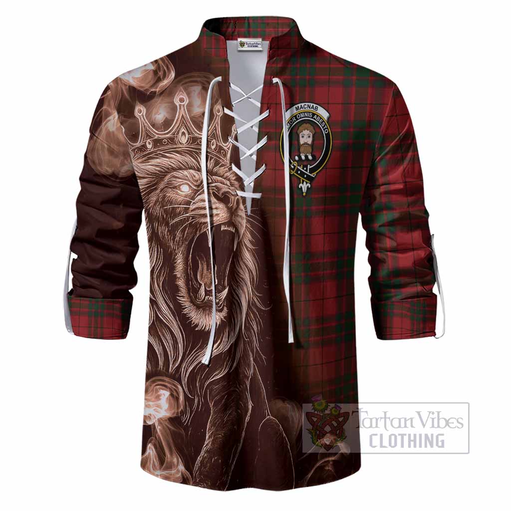 MacNab (McNab) Tartan Ghillie Shirt Roaring Lion Heritage