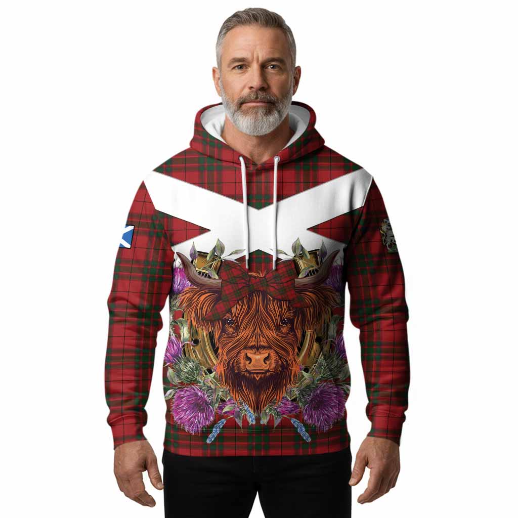 MacNab (McNab) Tartan Hoodie Scottish Thistle Heilan Coo