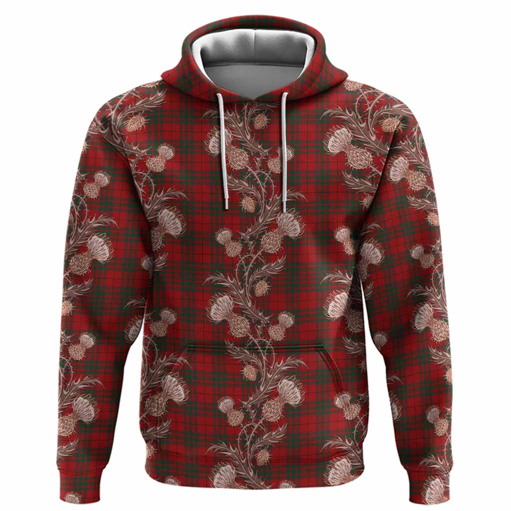 MacNab (McNab) Tartan Hoodie Seamless Scottish Thistle Flowers