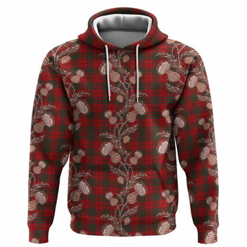MacNab (McNab) Tartan Hoodie Seamless Scottish Thistle Flowers
