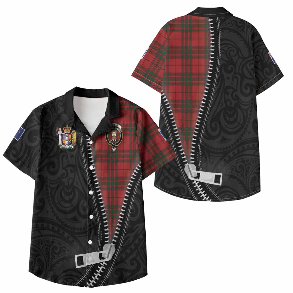 MacNab (McNab) Tartan Kid Hawaiian Shirt New Zealand Pattern Unique Zipper Stylized
