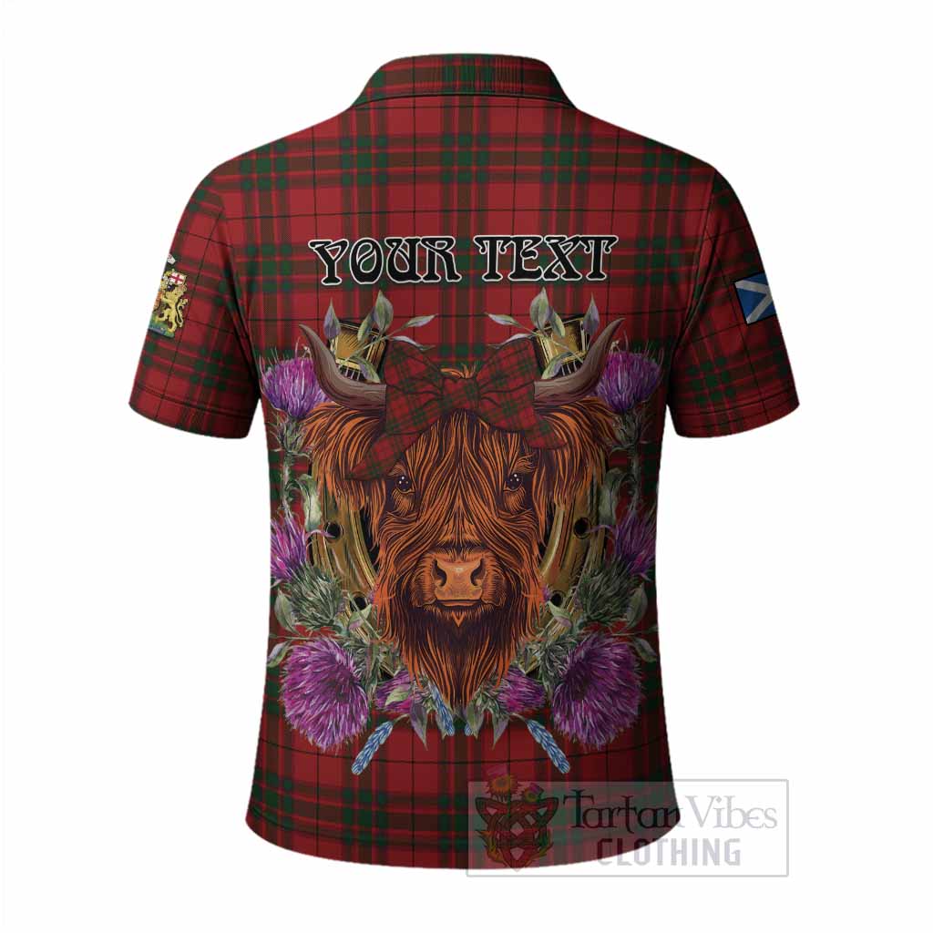 MacNab (McNab) Tartan Polo Shirt Scottish Thistle Heilan Coo