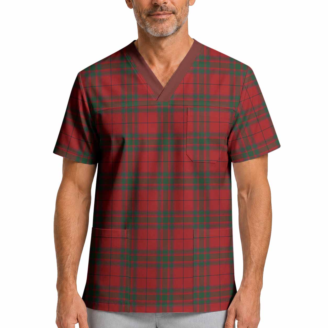 MacNab (McNab) Tartan Scrub Top XL - Tartan Vibes Clothing