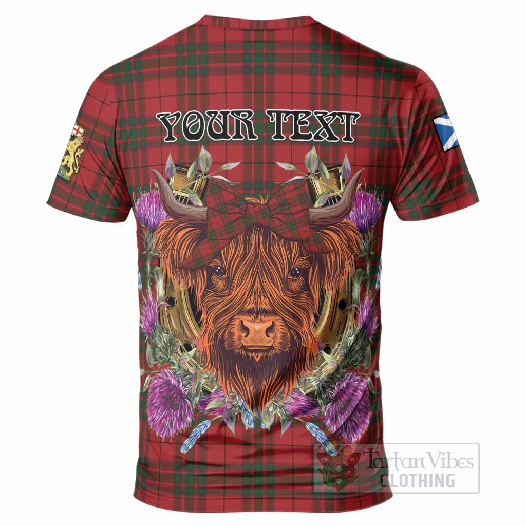 MacNab (McNab) Tartan T-Shirt Scottish Thistle Heilan Coo