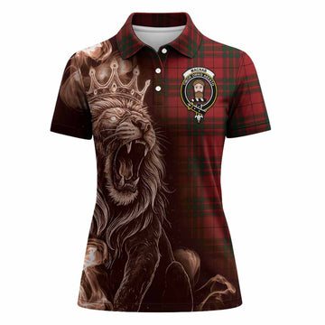 MacNab (McNab) Tartan Women Polo Shirt Roaring Lion Heritage
