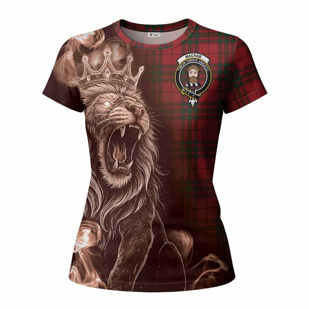 MacNab (McNab) Tartan Women T shirt Roaring Lion Heritage