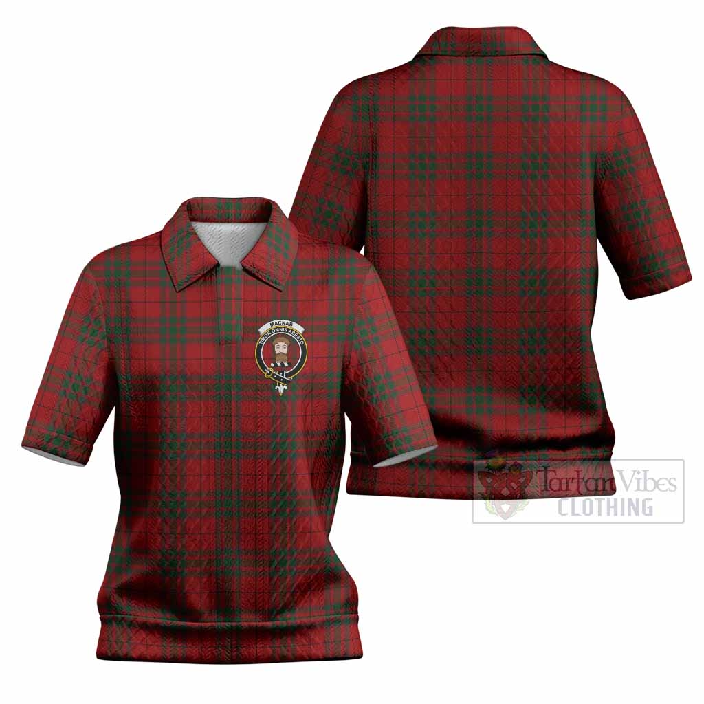 MacNab (McNab) Tartan Women’s Polo Sweater Top with Family Crest