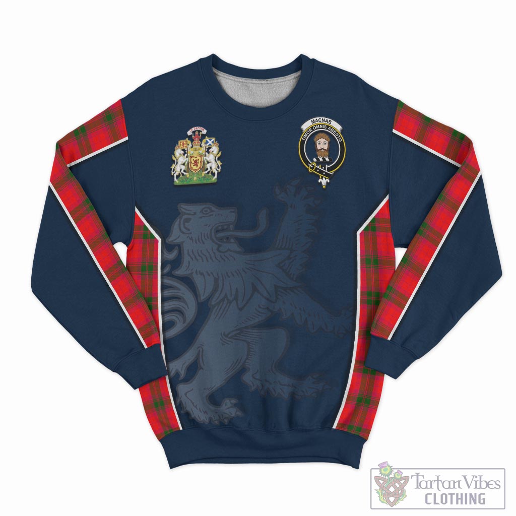 Tartan Vibes Clothing MacNab Modern Tartan Sweater with Family Crest and Lion Rampant Vibes Sport Style