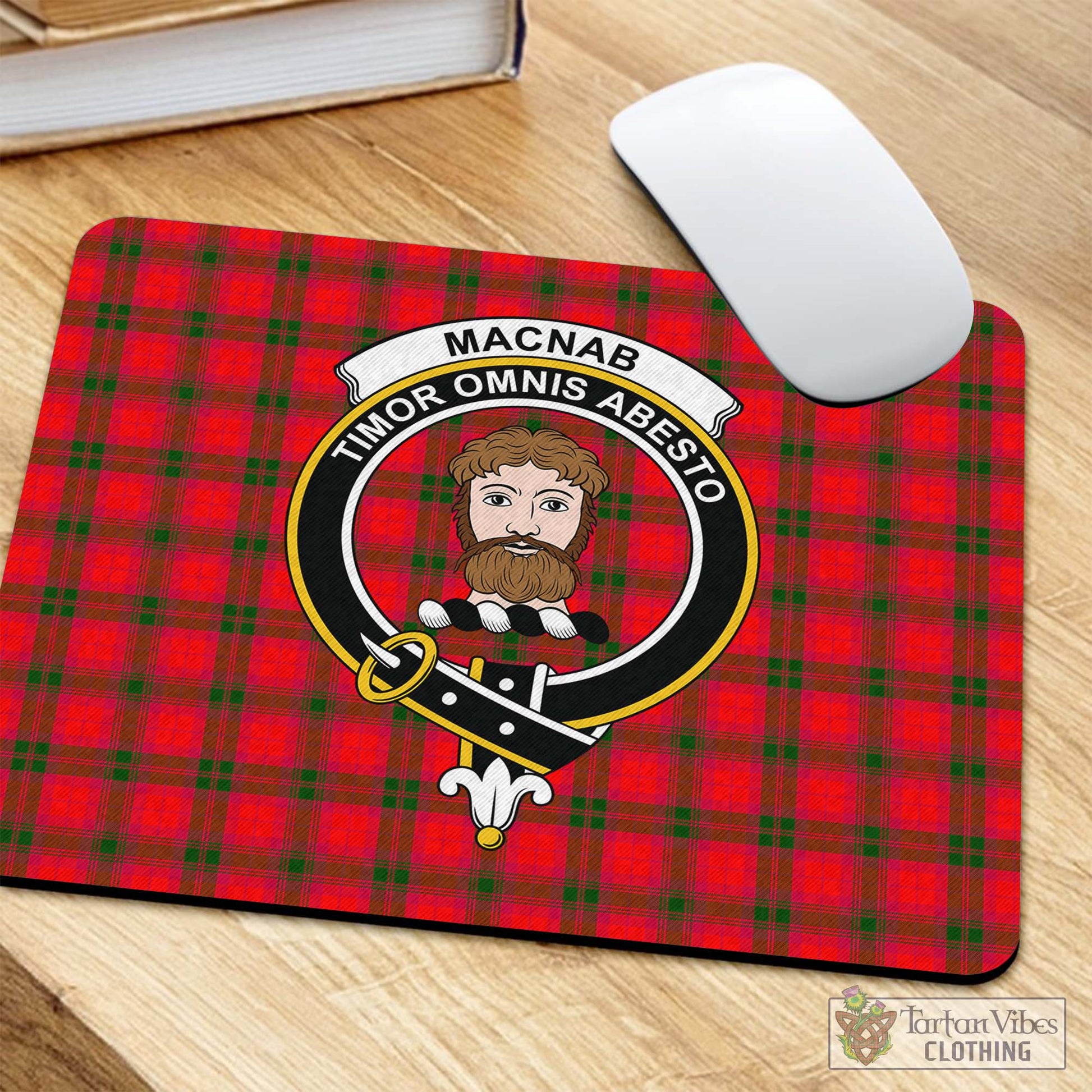 Tartan Vibes Clothing MacNab Modern Tartan Mouse Pad with Family Crest
