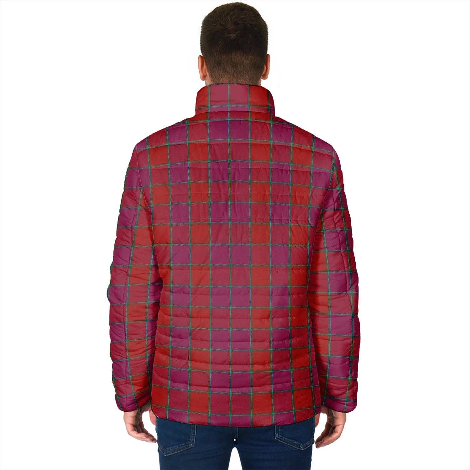 MacNab Old Tartan Padded Jacket with Family Crest - Tartanvibesclothing