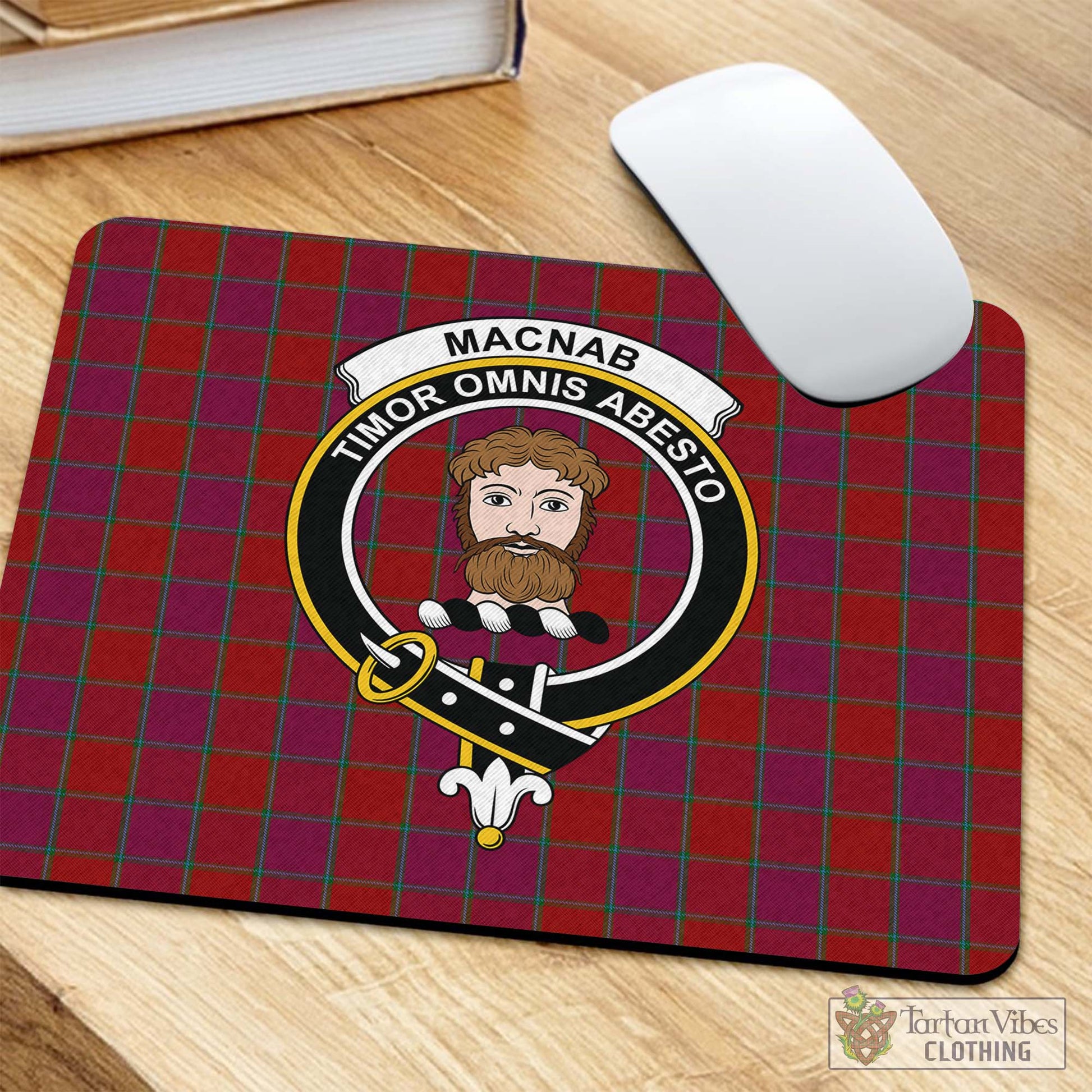 Tartan Vibes Clothing MacNab Old Tartan Mouse Pad with Family Crest