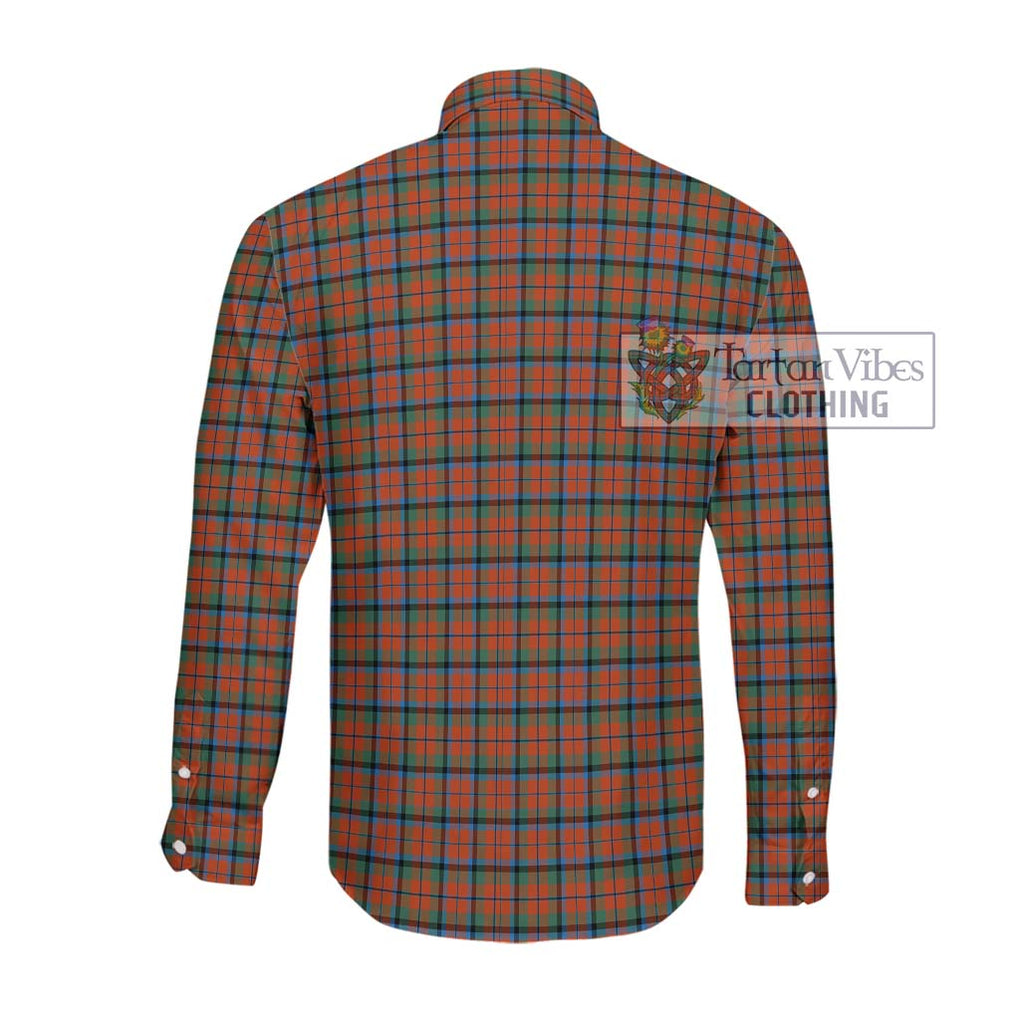 Macnaghten Ancient Tartan Long Sleeve Button Shirt with Family Crest DNA In Me Style - Tartanvibesclothing Shop