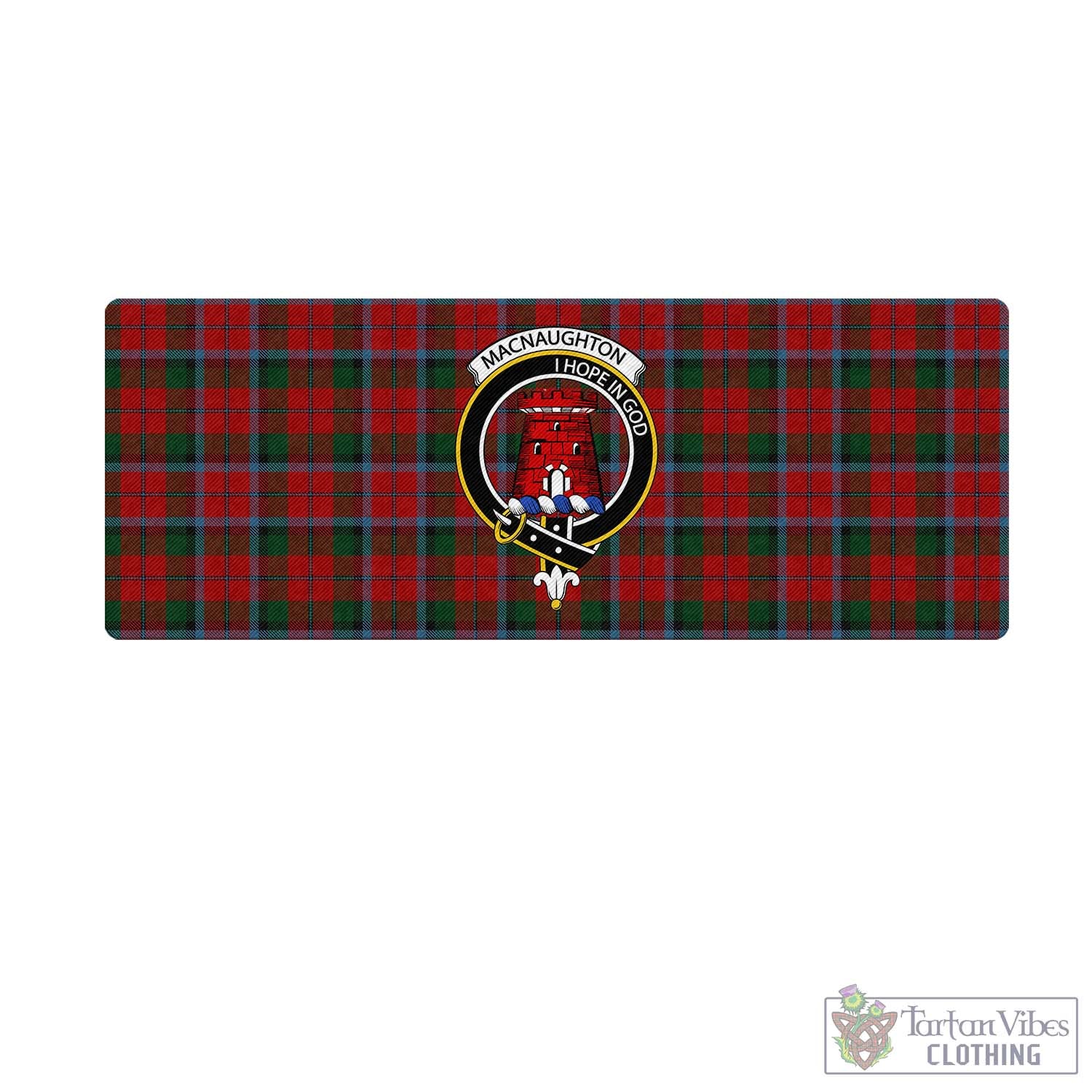 Tartan Vibes Clothing MacNaughton Tartan Mouse Pad with Family Crest
