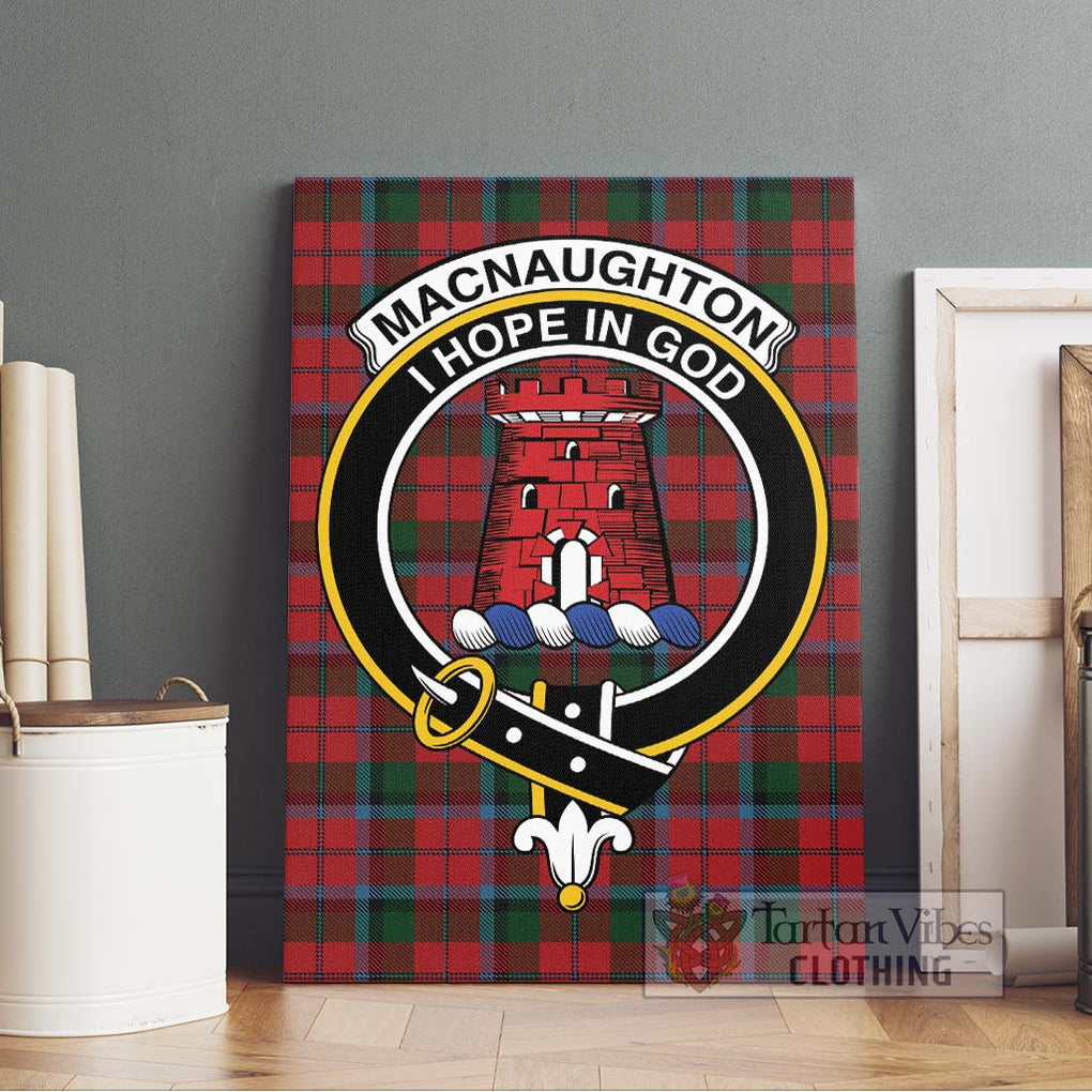 MacNaughton (McNaughton) Tartan Canvas Print Wall Art with Family Crest Without Frame - Tartan Vibes Clothing