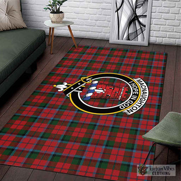 MacNaughton (McNaughton) Tartan Area Rug with Family Crest