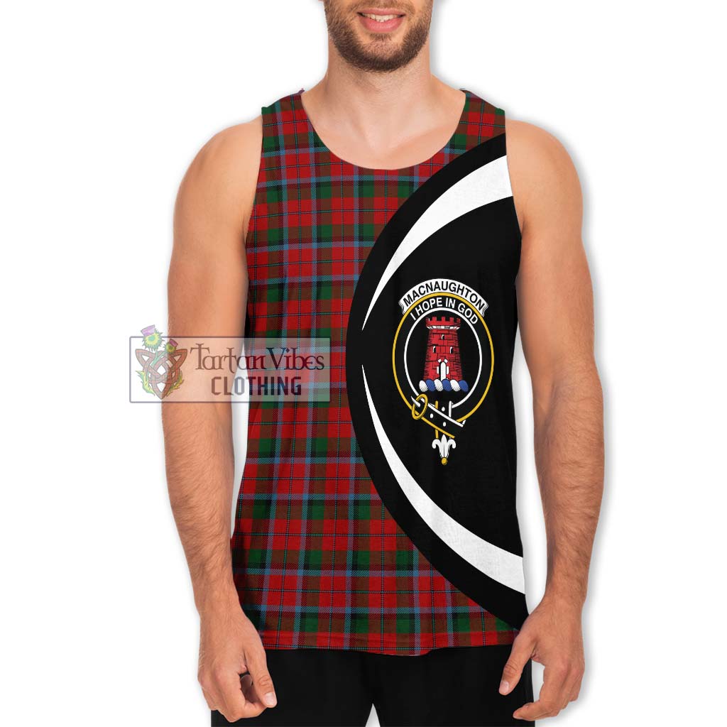 MacNaughton (McNaughton) Tartan Men's Tank Top with Family Crest Circle Style Men - Tartan Vibes Clothing