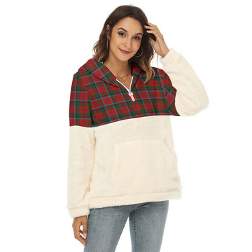 MacNaughton (McNaughton) Tartan Women's Borg Fleece Hoodie With Half Zip Female - Tartan Vibes Clothing