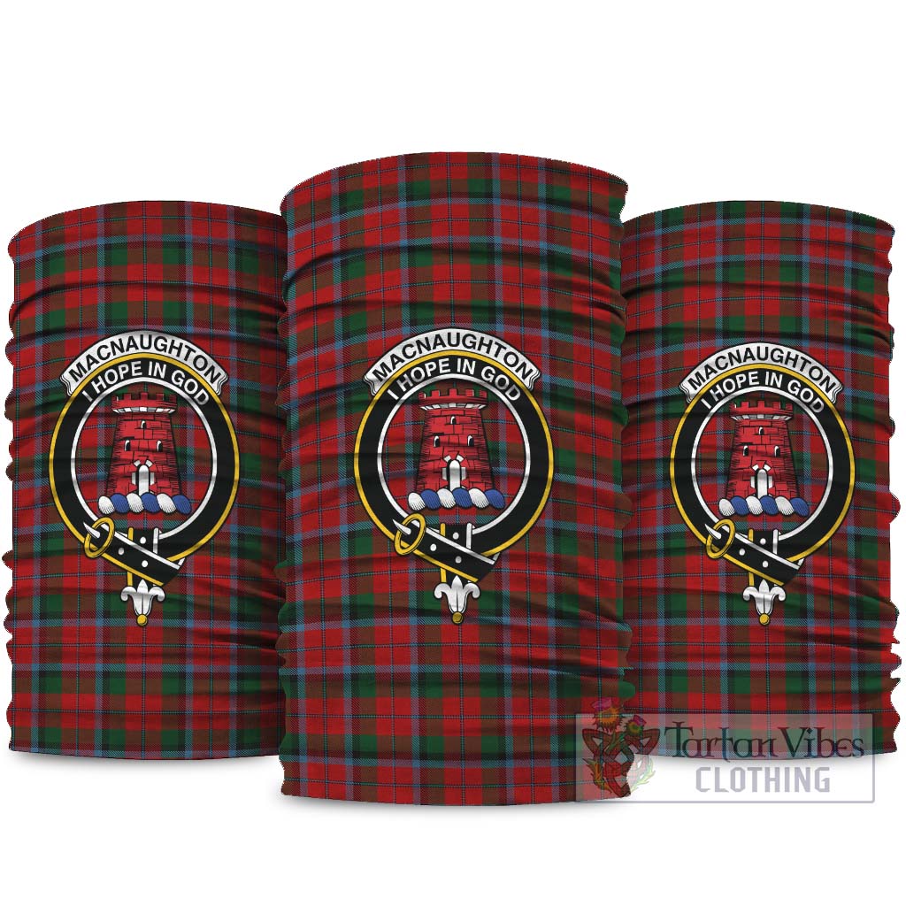 MacNaughton Tartan Neck Gaiters, Tartan Bandanas, Tartan Head Band with Family Crest