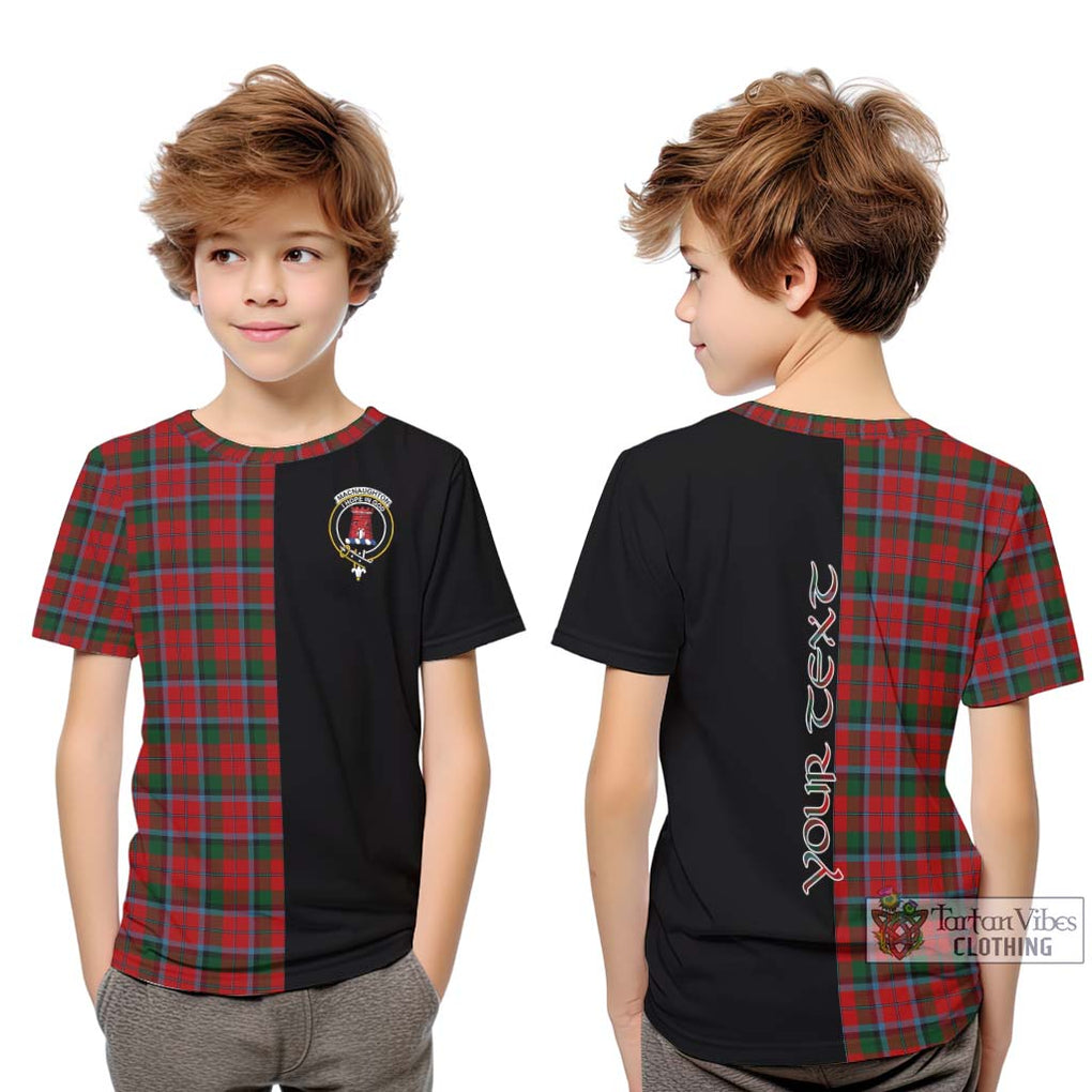 MacNaughton (McNaughton) Tartan Kid T-Shirt with Family Crest and Half Of Me Style Youth XL Size14 - Tartanvibesclothing Shop