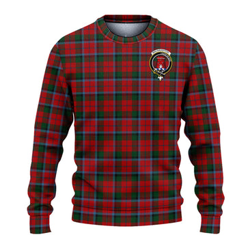 MacNaughton Tartan Knitted Sweater with Family Crest - Tartanvibesclothing