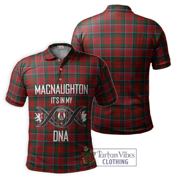 MacNaughton (McNaughton) Tartan Polo Shirt with Family Crest DNA In Me Style